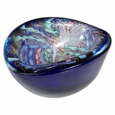 Petite blue Murano glass bowl 